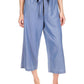 Womens Crop Tencel Wide Leg Pants