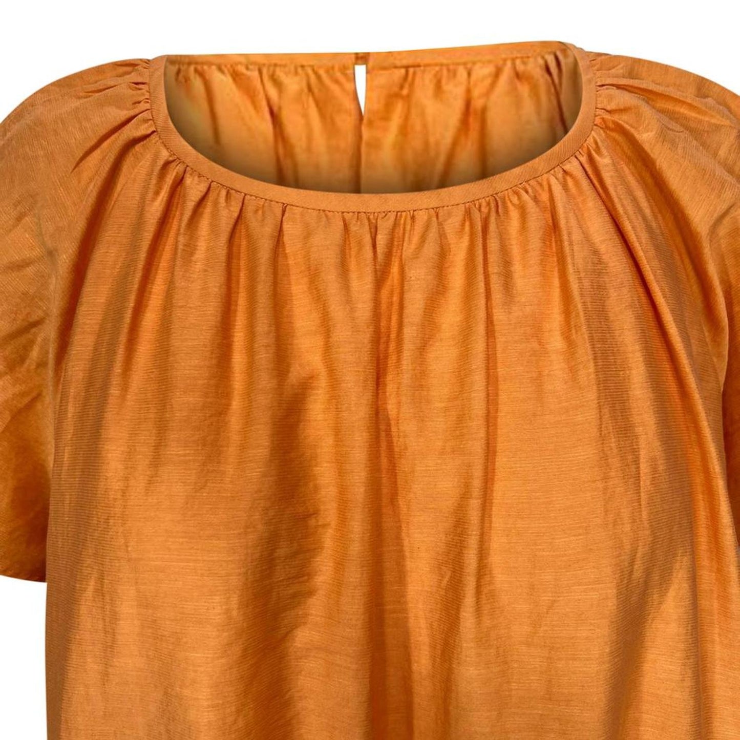 Weekend Max Mara Nembi Midi Tiered Dress in Orange Linen