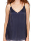 Womens V Neck Pleated Shell