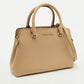 Beige Leather Small Idina Satchel