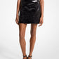 Crocodile Embossed Leather Mini Skirt