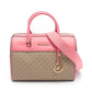 pink Coated Canvas Leather Handbag (Pre-Owned)