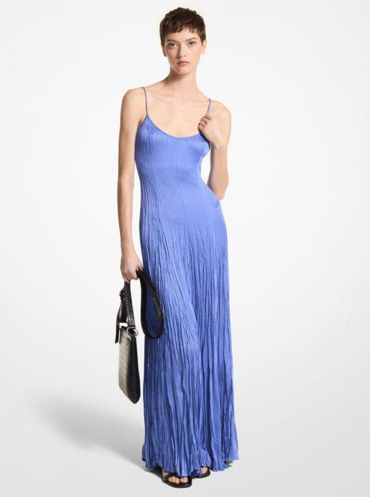 Jamison Crushed Charmeuse Slip Dress