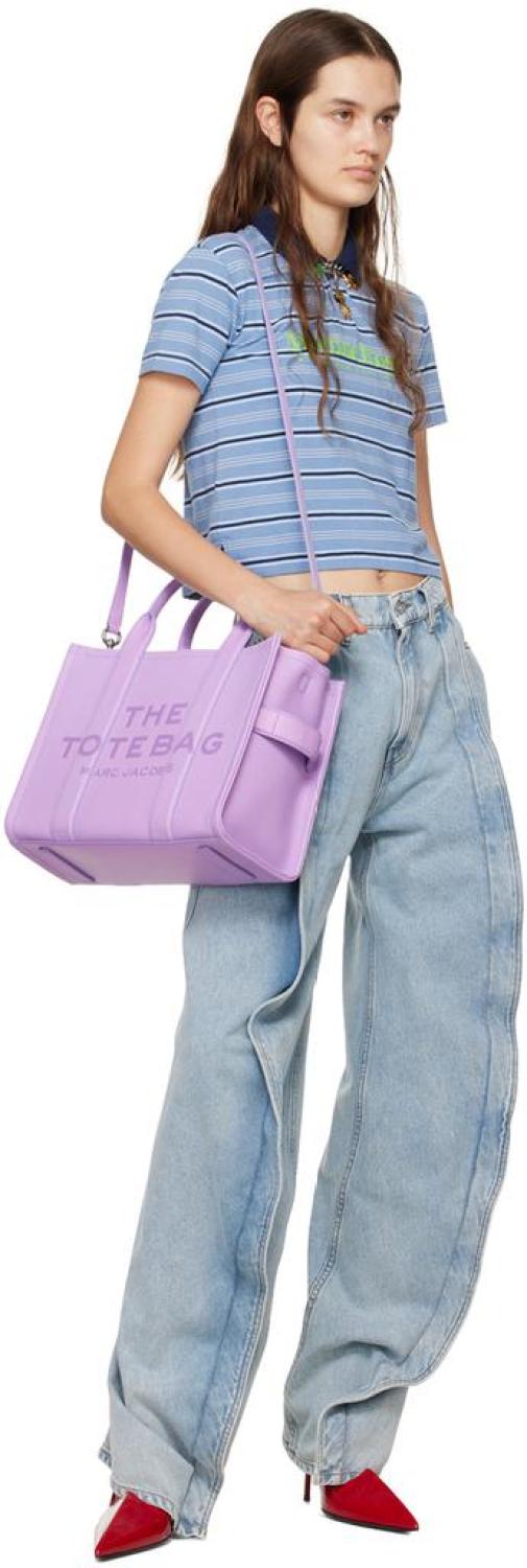 Purple 'The Leather Medium' Tote