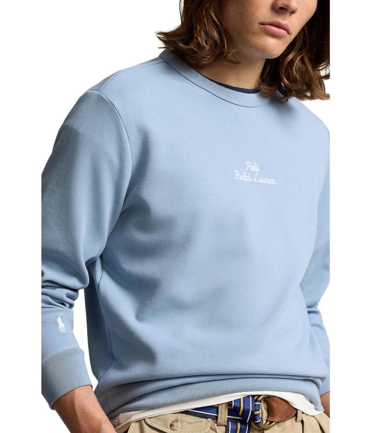 Embroidered-Logo Double-Knit Sweatshirt