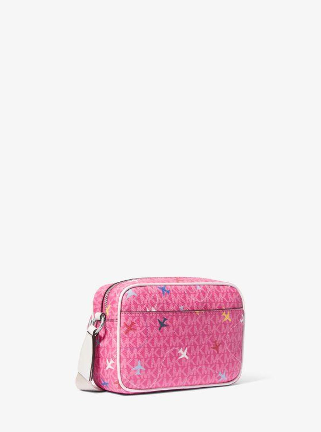 Jet Set Large Printed Signature Logo Crossbody Bag