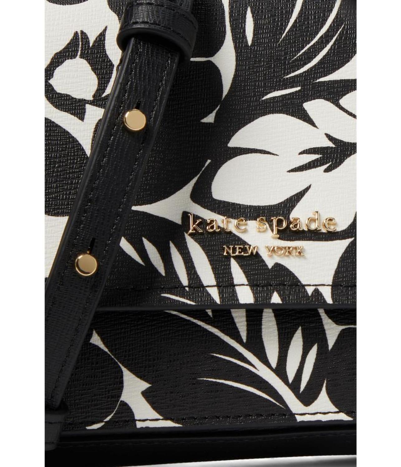 Morgan Tropical Foliage Printed Pvc Flap Chain Wallet