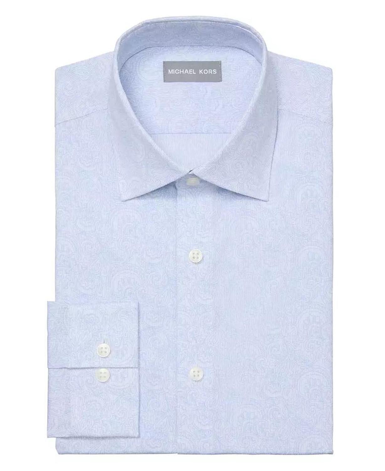 Men's Regular Fit Comfort Stretch Check Dress Shirt