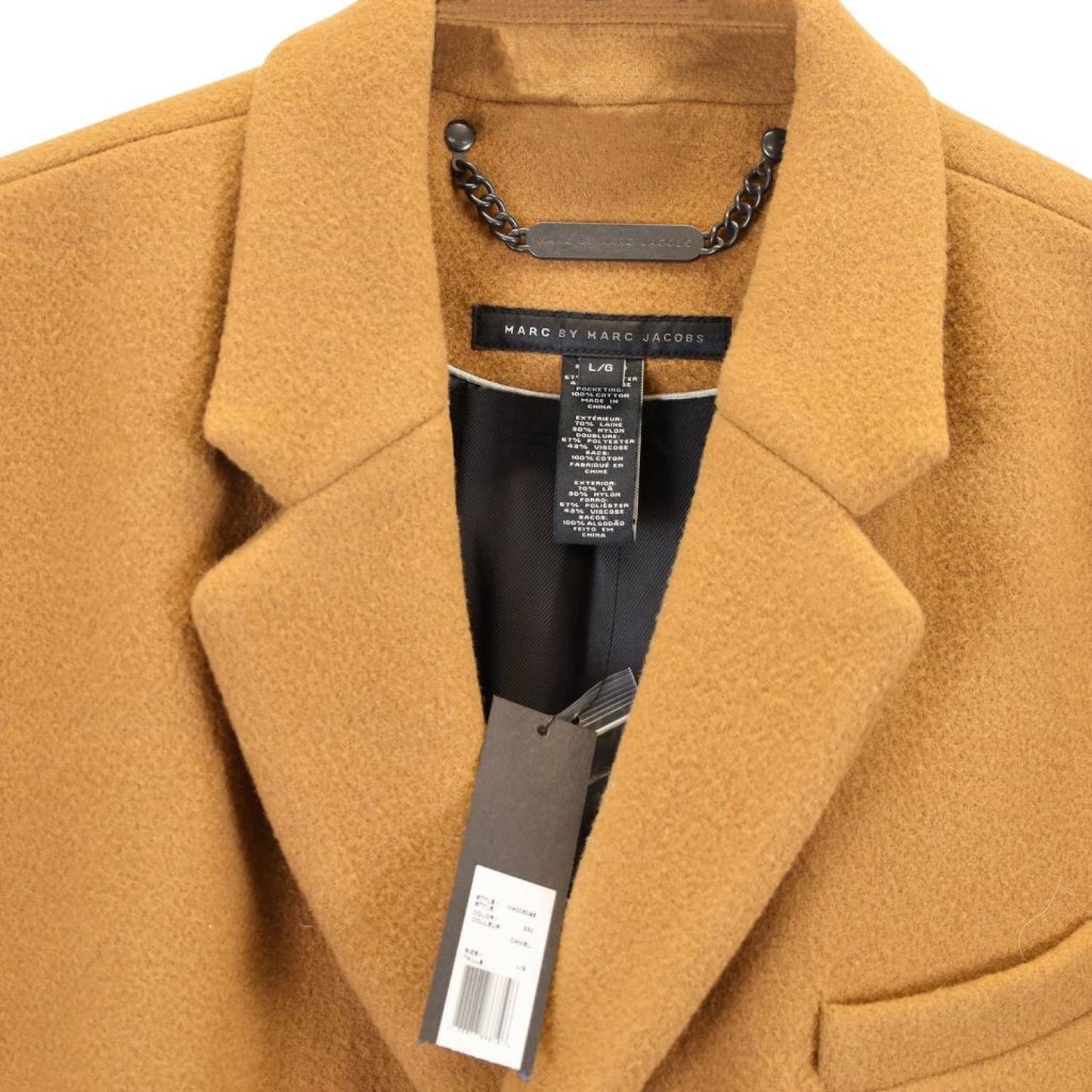 Marc by Marc Jacobs Tobi Overcoat in Brown Camel Wool