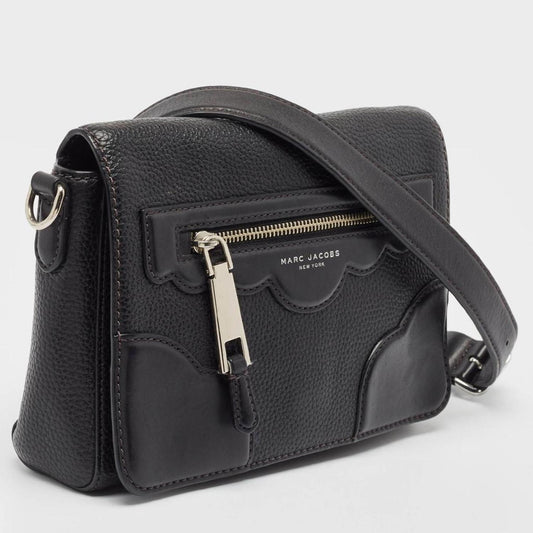 Marc Jacobs Black Leather Fleur Haze Shoulder Bag