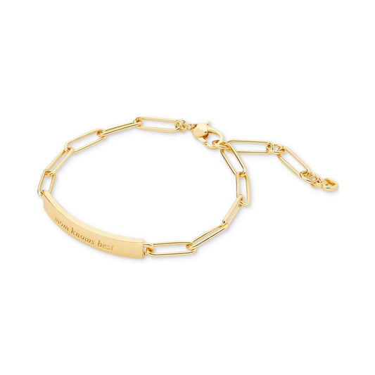 Gold-Tone Mom Knows Best ID Bracelet