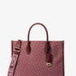 Mirella Medium Metallic Logo Jacquard Tote Bag