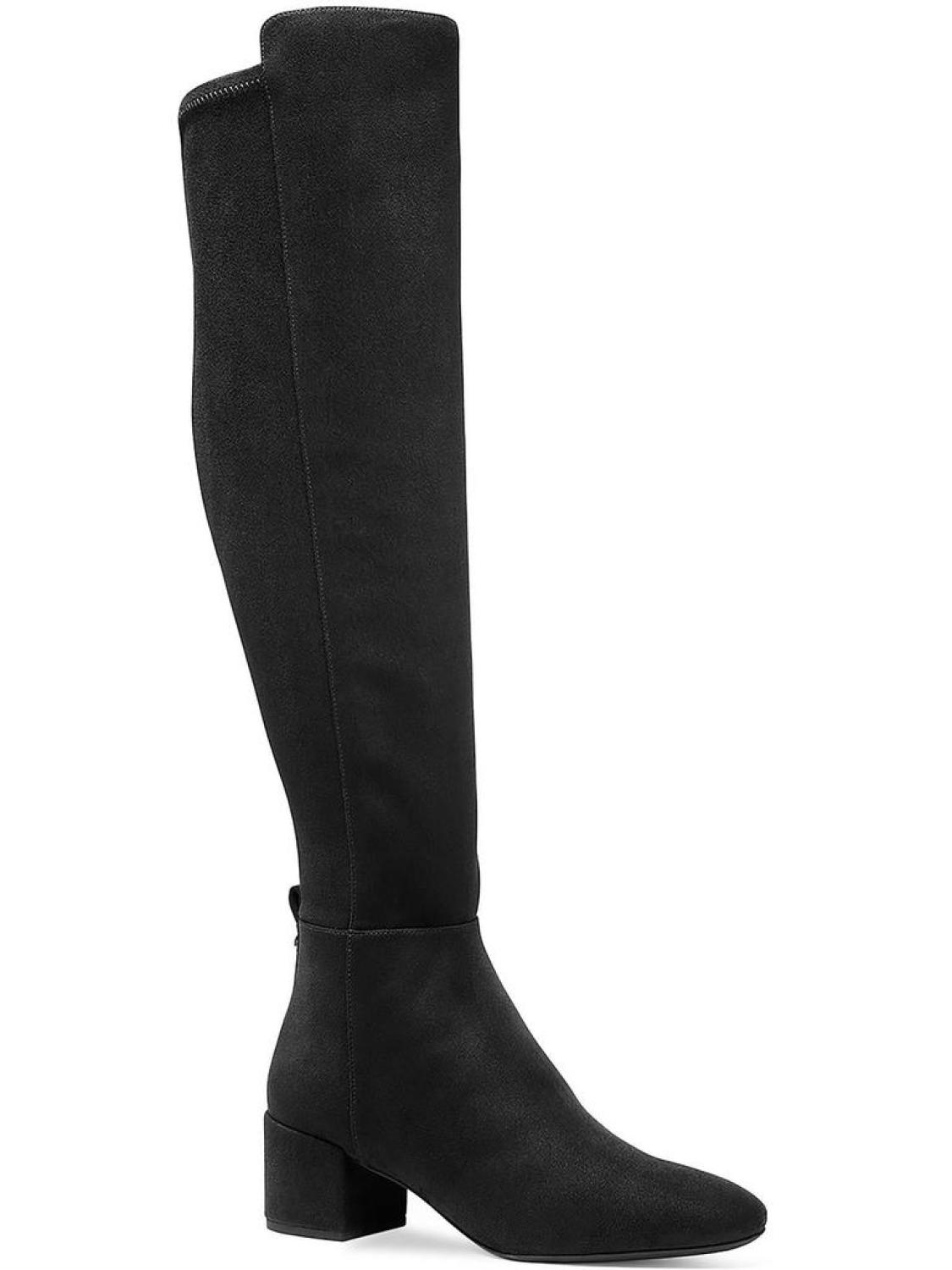 Braiden Mid Boot Womens Faux Suede Almond Toe Over-The-Knee Boots