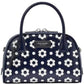 Sam Icon Daisy Dot Embossed Saffiano Leather Mini Duffle Bag