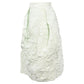 Crinkled Knee-Length Skirt in Mint Polyester