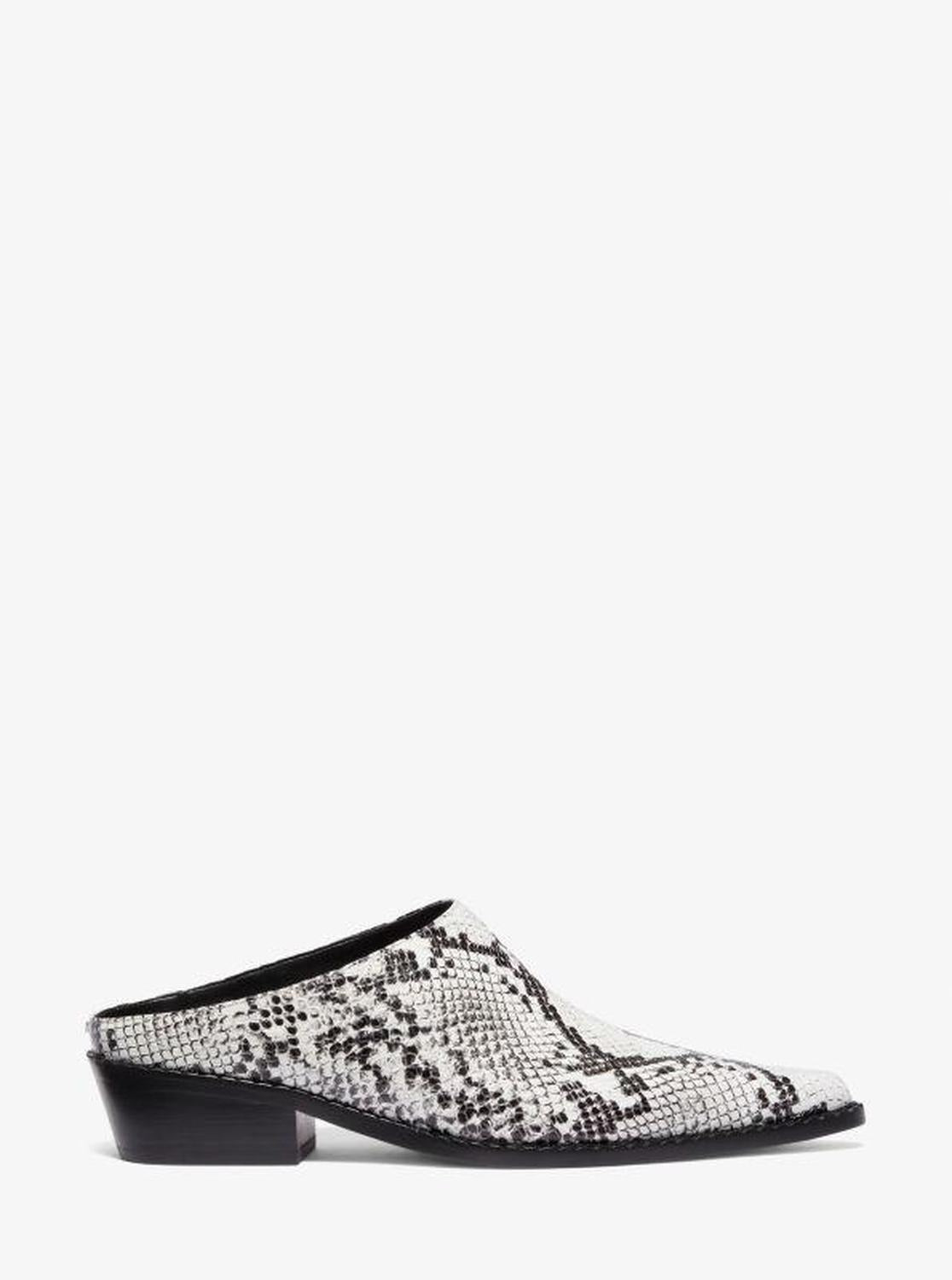 Nash Snake Embossed Leather Mule