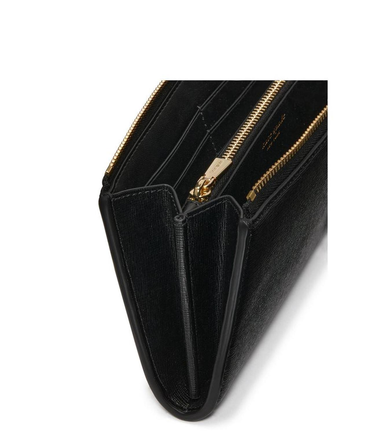 Devin Saffiano Leather Zip Around Continental Wallet