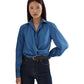 Twist-Front Broadcloth Cropped Shirt