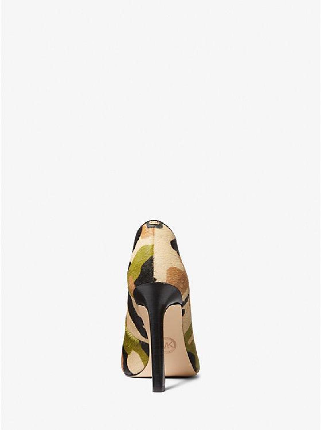 Amara Camouflage Print Calf Hair Pump