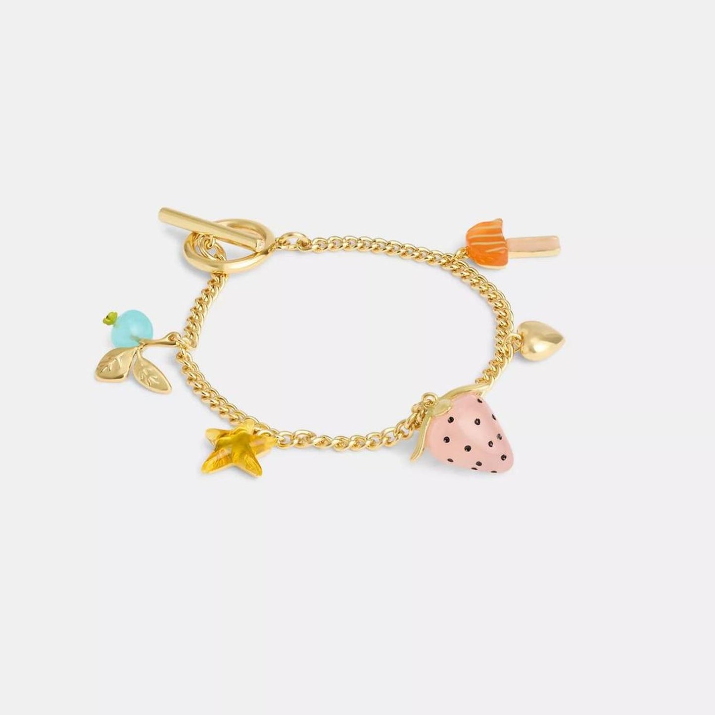 Coach Outlet Coach X Observed By Us Strawberry Heart Charm Bracelet