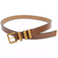 MICHAEL Women's Gold-Tone Leather Belt