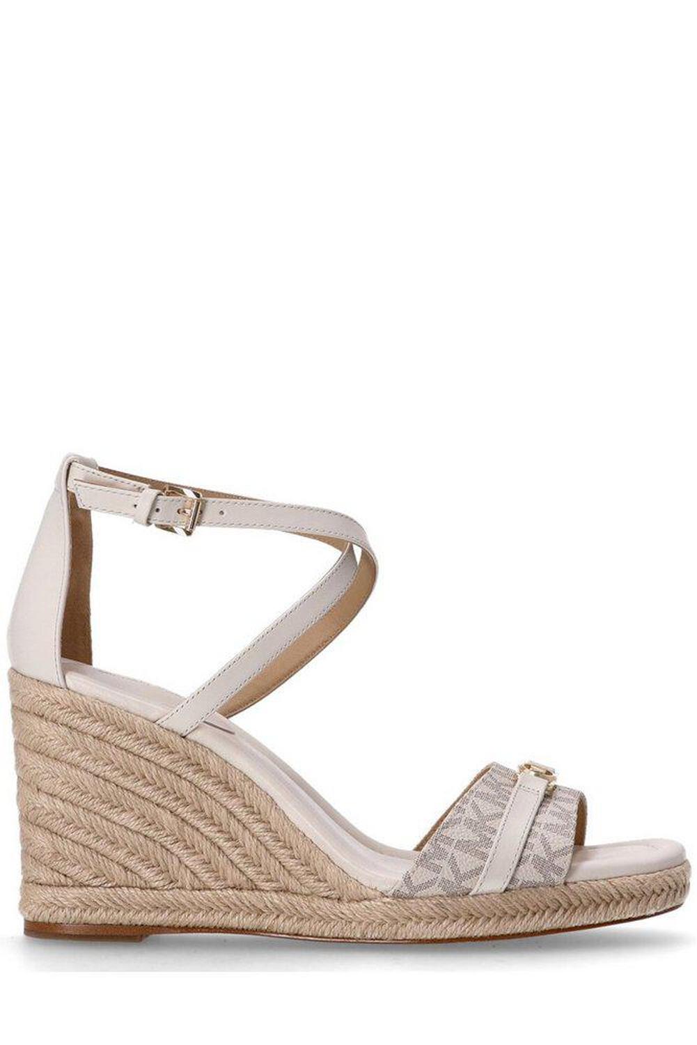 Michael Kors Mandy Signature Logo Wedge Sandals