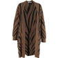 Max Mara Zebra Print Mohair Blend Knit Cardigan In Brown Mohair