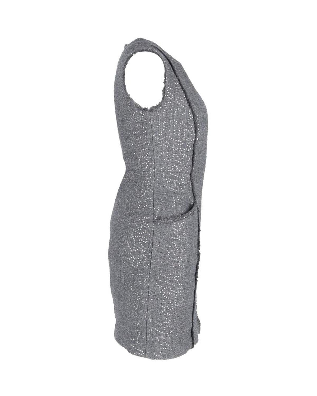 Michael Kors Sequined Mini Dress in Grey Acrylic