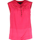 Marc Jacobs Sleeveless Buttoned Top in Pink Silk