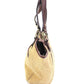 Michael Michael Kors Women's Straw Leather Trim Shoulder Bag Beige