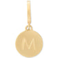 Gold-Tone Initial Polished Disc Charm Pendant