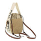 Chloe Small Woody Shoulder Bag straw Beige 03-21-68-65 Auth 49911