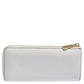 Michael Kors Off White Leather Zip Continental Wallet..