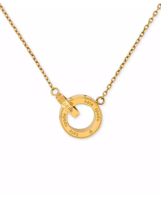 Set In Stone Interlink Pendant Necklace, 16" + 3" extender