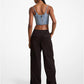 Stretch Organic Cotton Wide-Leg Cargo Pants