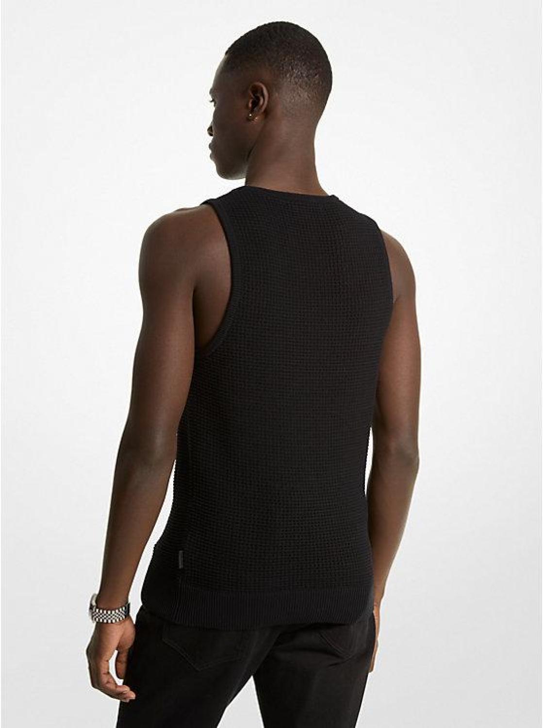 Open-Knit Cotton Tank Top