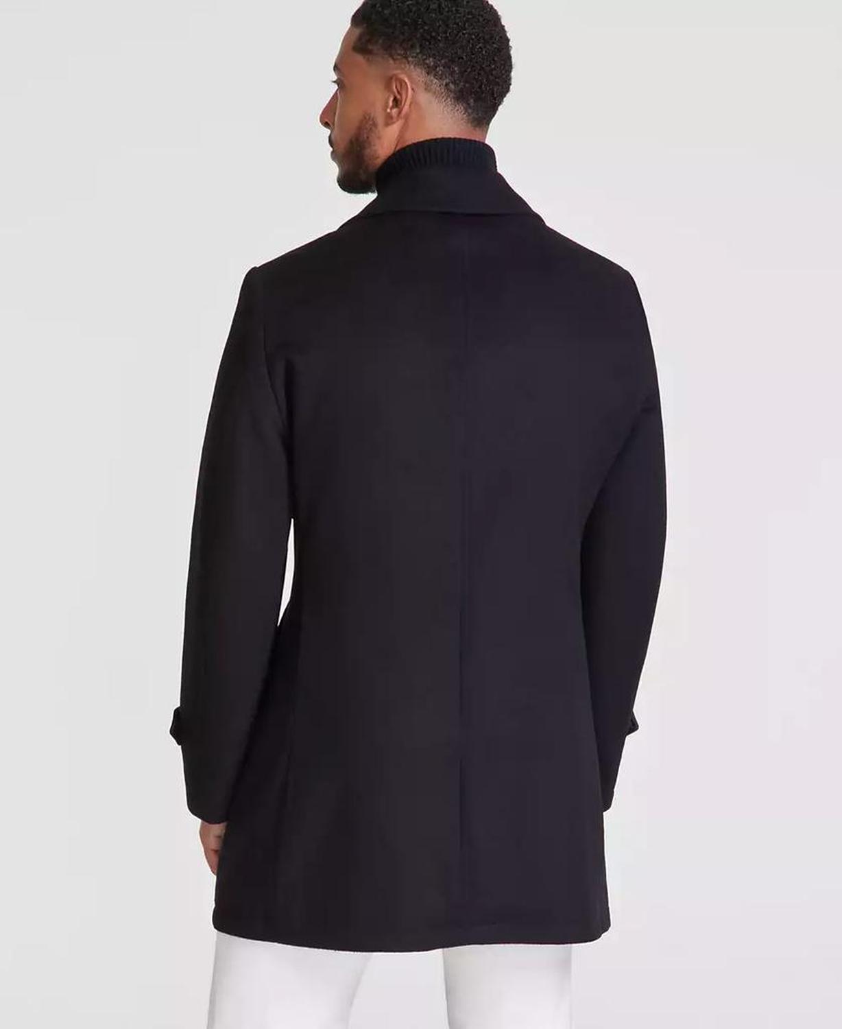 Men's Classic-Fit Wool Blend Solid Overcoat