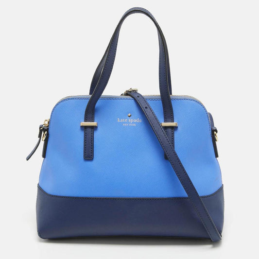 Kate Spade Two Tone Blue Leather Cedar Street Maise Satchel