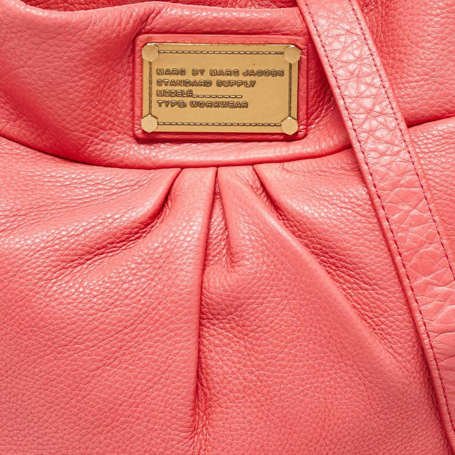 Marc By Marc Jacobs Coral Orange Leather Classic Q Hillier Hobo