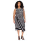 Plus Size Zebra-Print Faux Wrap Midi dress