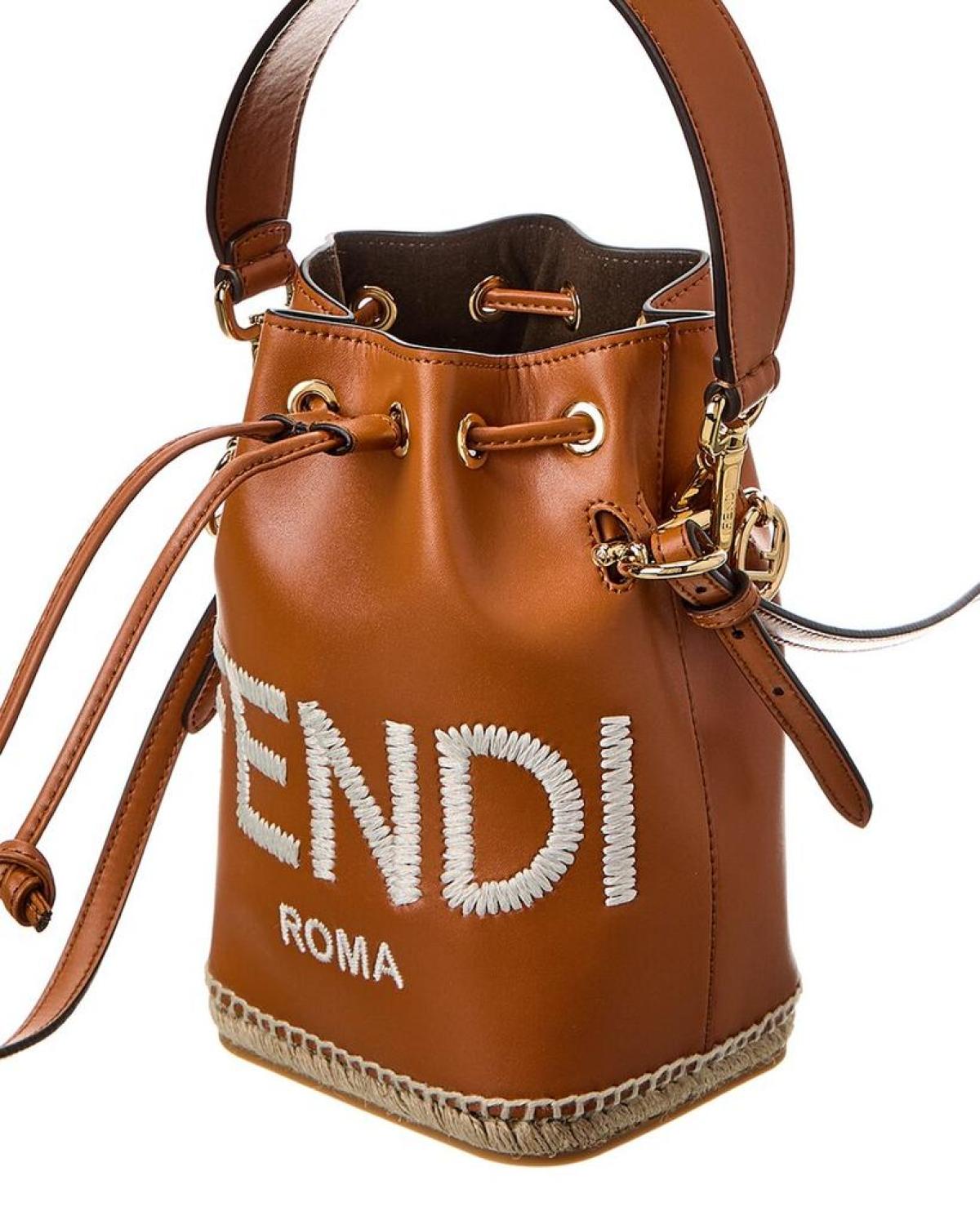 FENDI Mon Tresor Mini Leather Bucket Bag