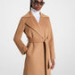 Wool Blend Wrap Coat