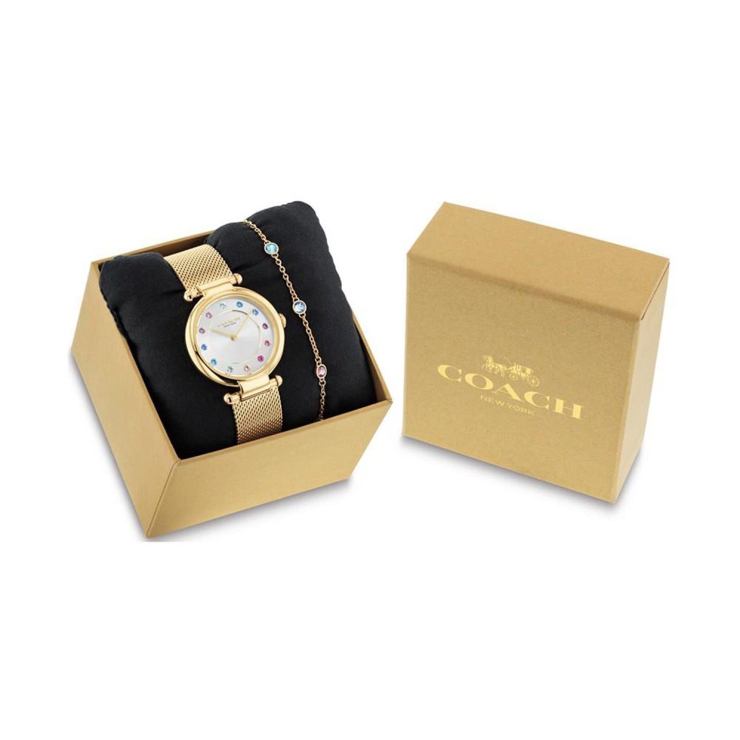 Women's Cary Gold-Tone Stainless Steel Watch Set 34mm