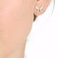 Lucky Charm Gold-Tone Pavé Crystal Butterfly Stud Earrings