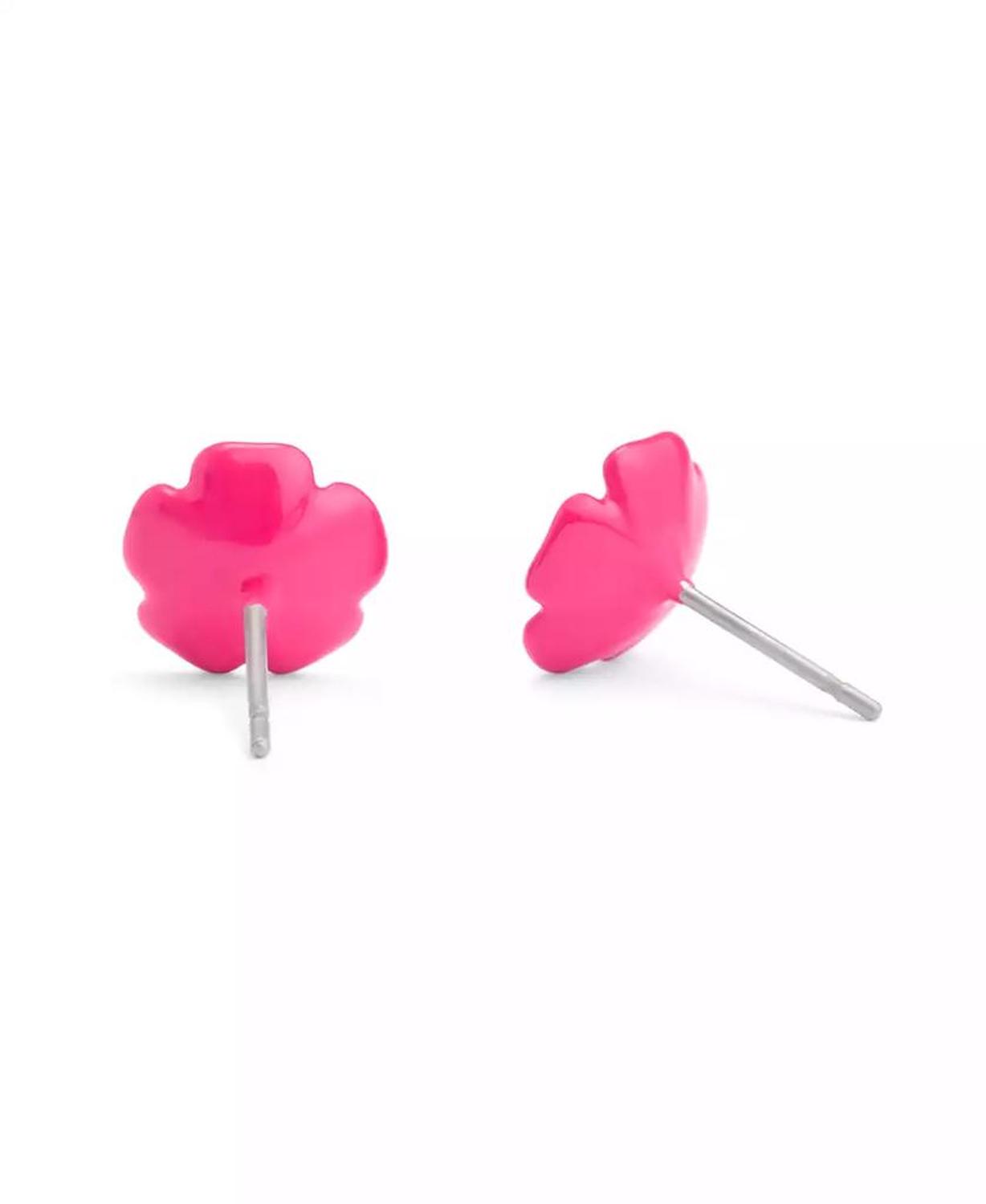 Faux Stone Signature Tea Rose Stud Earrings