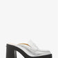 Eden Metallic Leather Platform Mule