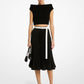 Techno Canvas Pleated Skirt