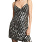 Womens Sequined Mini Cocktail and Party Dress