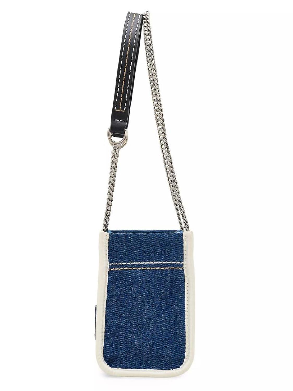 The Denim Chain Crossbody Tote Bag