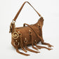 Michael Michael Kors Suede Fringe Presley Shoulder Bag